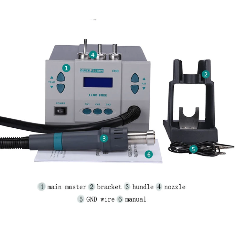 Quick 100% Original Hot Air    - Hot Air Rework Station 861Dw recension och pris